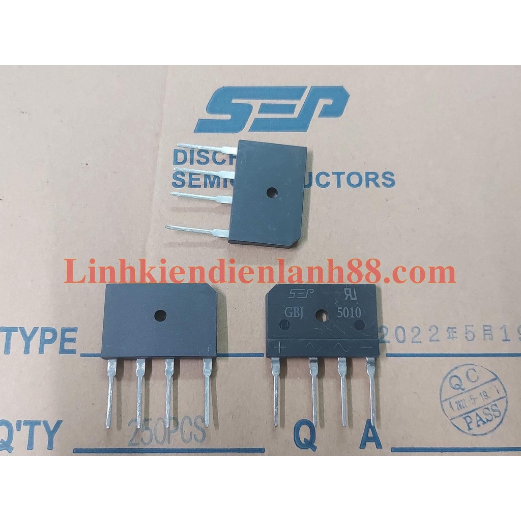 GBJ5010 Cầu Diode 50A 1000v Mới chính Hãng SEP 100%. (có thể thay thế cầu HD50SB100 , cầu 35A ... )