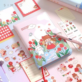 Sổ tay dễ thương (kèm giấy note và hình dán)