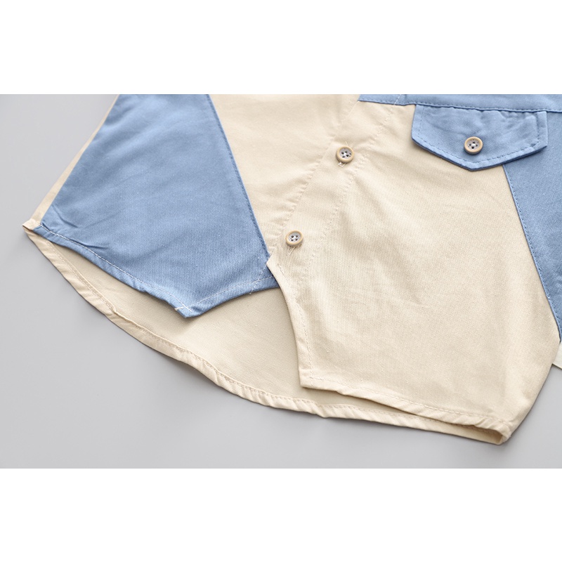 Bộ Áo Sơ Mi Tay Dài + Quần Denim Phong Cách Hàn Quốc Thời Trang Mới Cho Bé Trai Gái Kích Thước 80-120cm