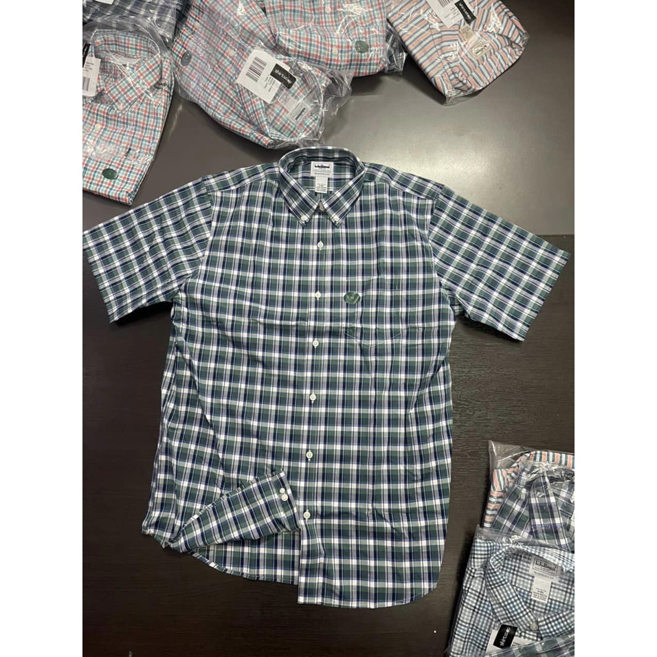 Áo somi nam big size xuất dư xịn L.L.B.e.a.n thanh niên và trung niên big size9 từ 80 kí trở lên)