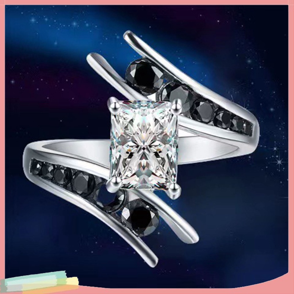 Nhẫn Đính Đá Zircon Lớn Thời Trang Sang Trọng Cho Nữ