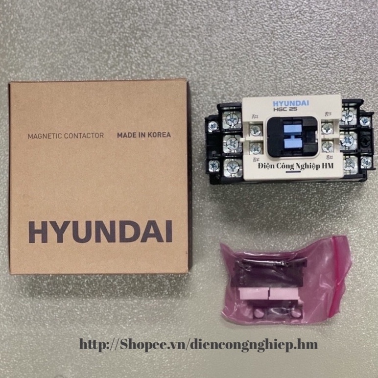 Contactor Khởi động từ 3 Pha Hyundai 9-25A Chính Hãng, Hyundai 3P HGC9, HGC12, HGC18, HGC25