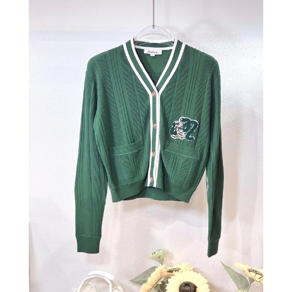 Áo khoác len cardigan tay dài chơi golf MALBON Áo len mềm mịn , giữ ấm hàng cao cấp Hàn Quốc - HC GOLF