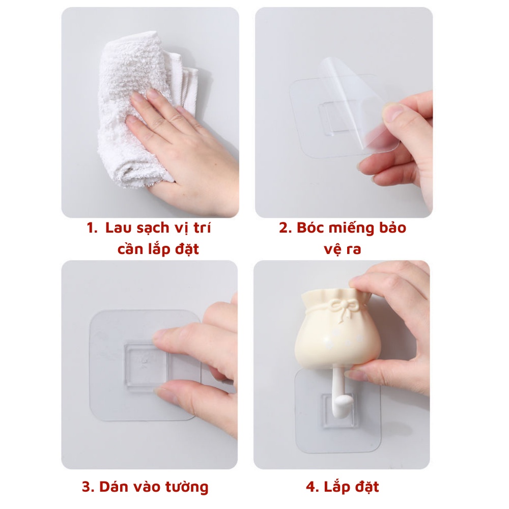 Móc treo đồ dùng hình mèo không cần đục thiết kế độc đáo dễ thương may mắn và chú mèo sáng tạo