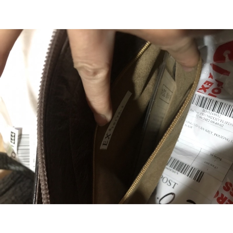 Túi da đà điểu nhật mới 25cm