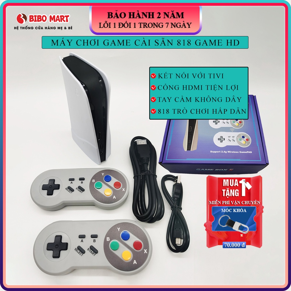 Máy chơi game Super Game 8 bit cổ điển tặng kèm băng tích hợp 500 trò chơi Bảo hành 2 năm lỗi đổi mới trong 7 ngày