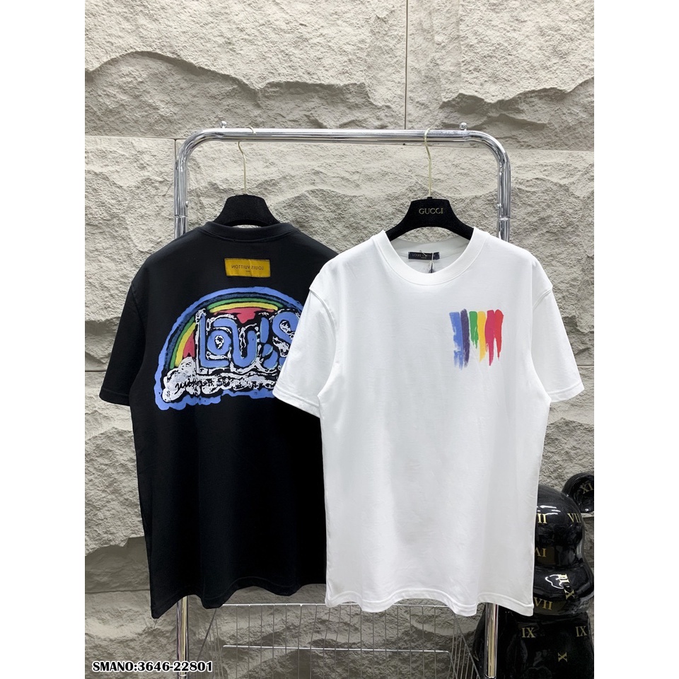 Áo Thun Nam LV Phối Màu Vải Mềm Mịn - Áo Phông Nam In Hình Cực Đẹp