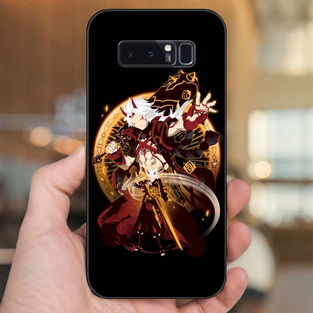 Ốp lưng Samsung Note 8 viền đen in hình Arataki Itto Genshin Impact