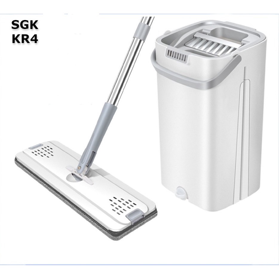 Bộ chổi lau nhà tự vắt thông minh, chổi lau nhà tự vắt R4