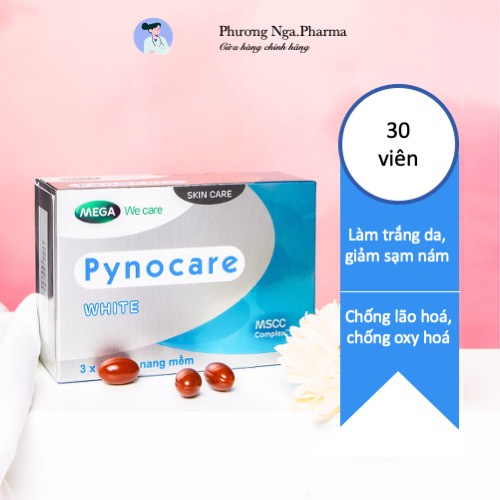 ( Chính hãng Mega, date mới nhất) Pynocare White giúp da trắng sáng, mịn màng nhập khẩu Thái Lan date 2/2025