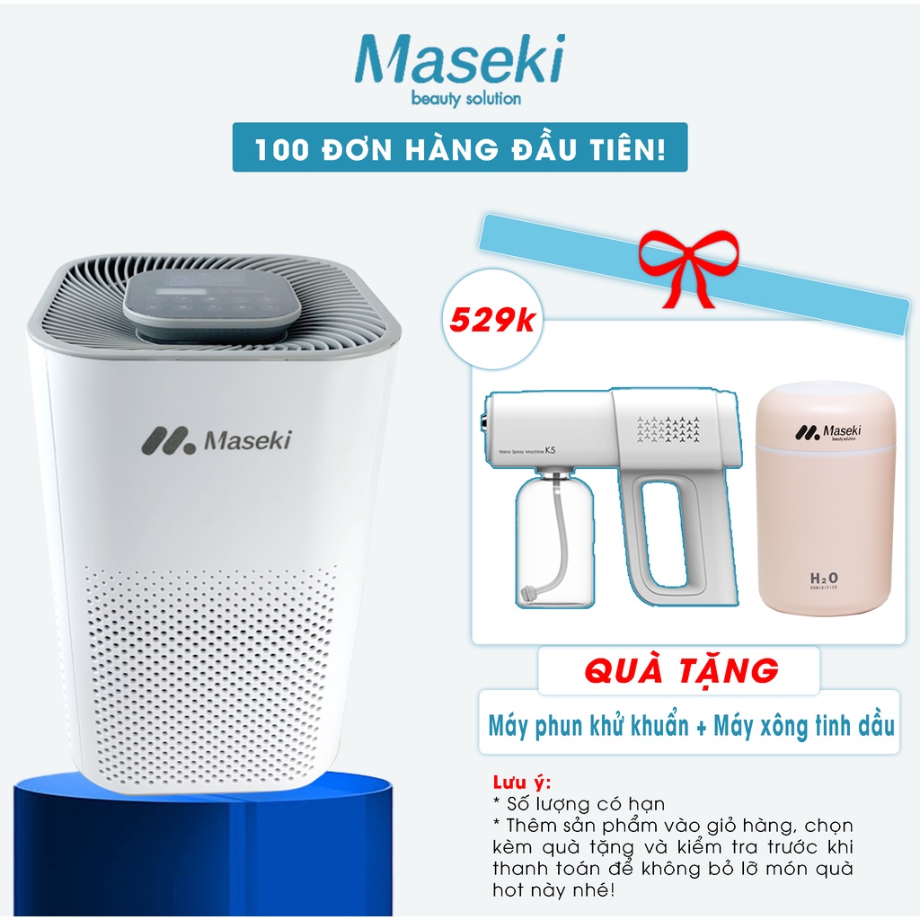 Máy Lọc Không Khí Maseki Cao Cấp, Bộ Lọc HEPA 5 Lớp , Lọc Sạch Bụi Mịn, Tạo Ion, Khử Khuẩn