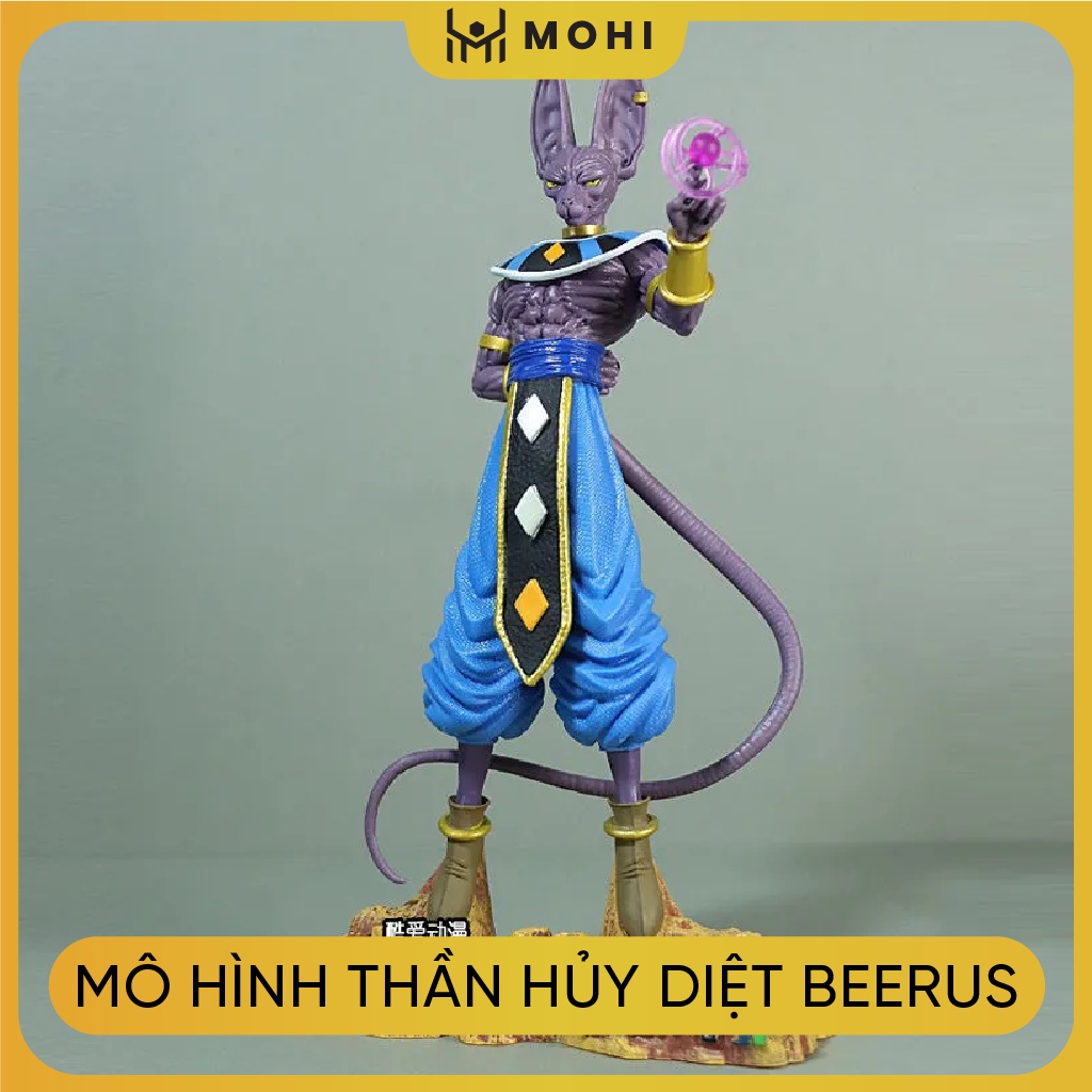 Mô hình thần hủy diệt Beerus có hiệu ứng cao 25cm full BOX, mô hình Dragon Ball