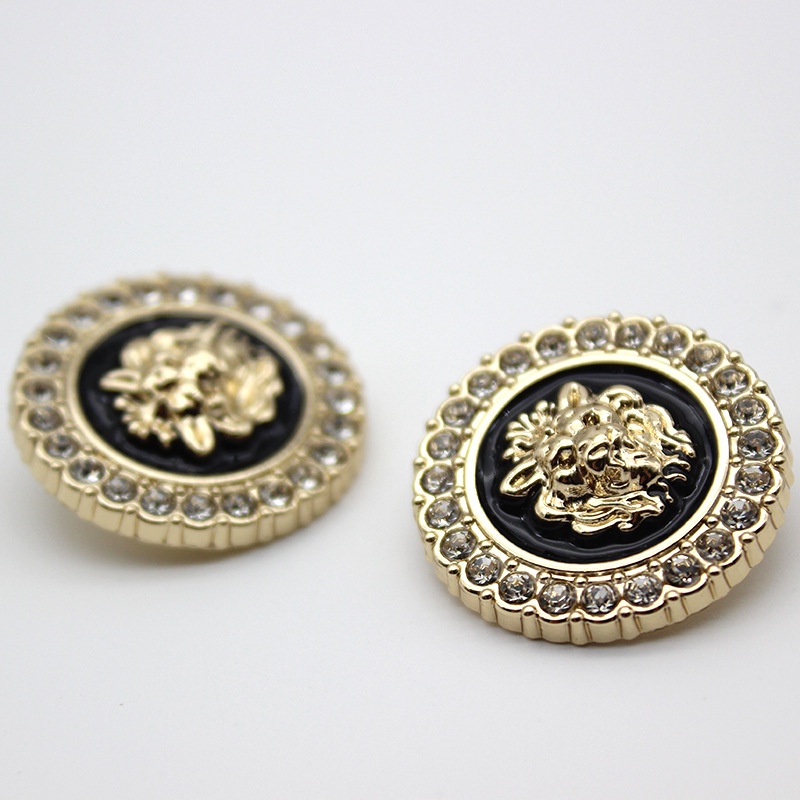 Set 5 Nút Áo 18 / 25mm Bằng Kim Loại Phong Cách Retro