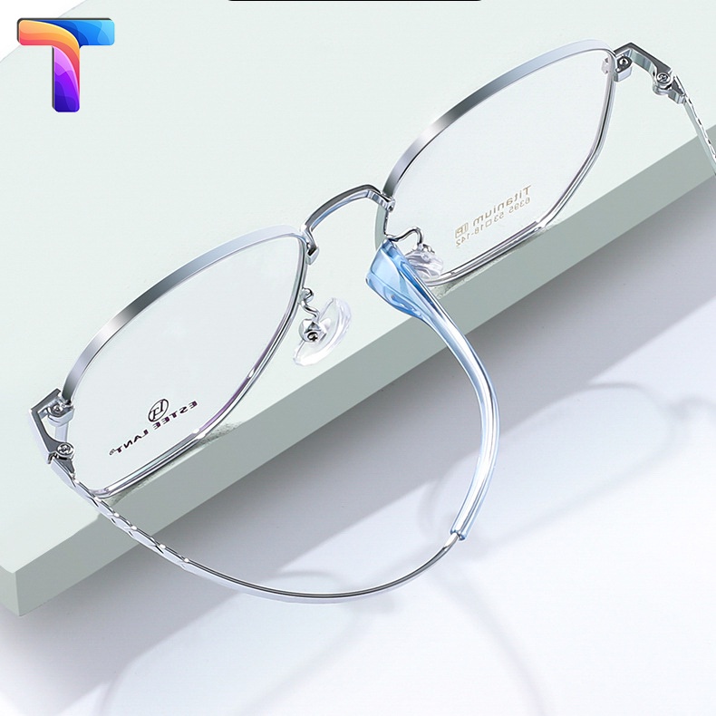Gọng kính mạ Titanium vuông nam nữ 6395
