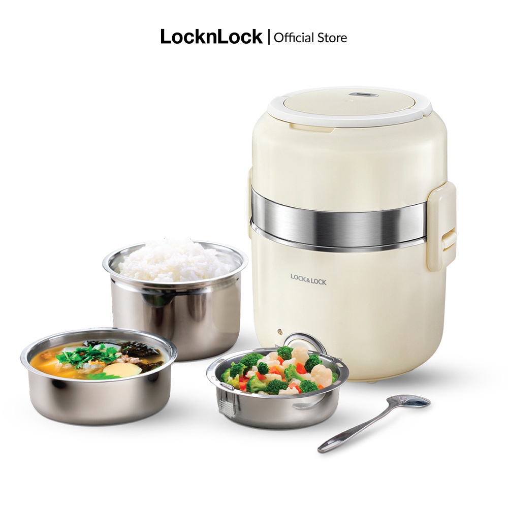 Hộp cơm điện Lock&Lock màu ngà 2L EJR226IVY