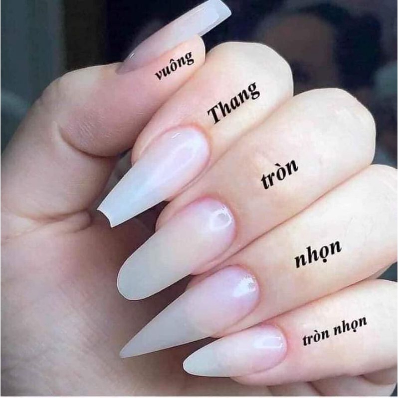 Combo 4 Bộ Nail Thiết Kế Đỏ Cho Tết Tặng Keo + Dũa