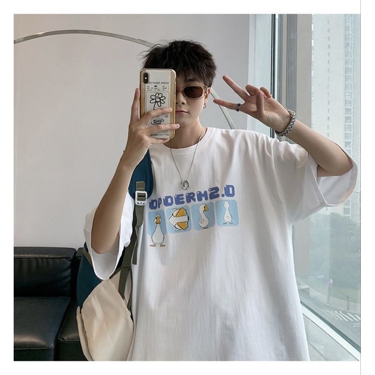 Áo thun tay lỡ unisex vịt OPDERM 2.0