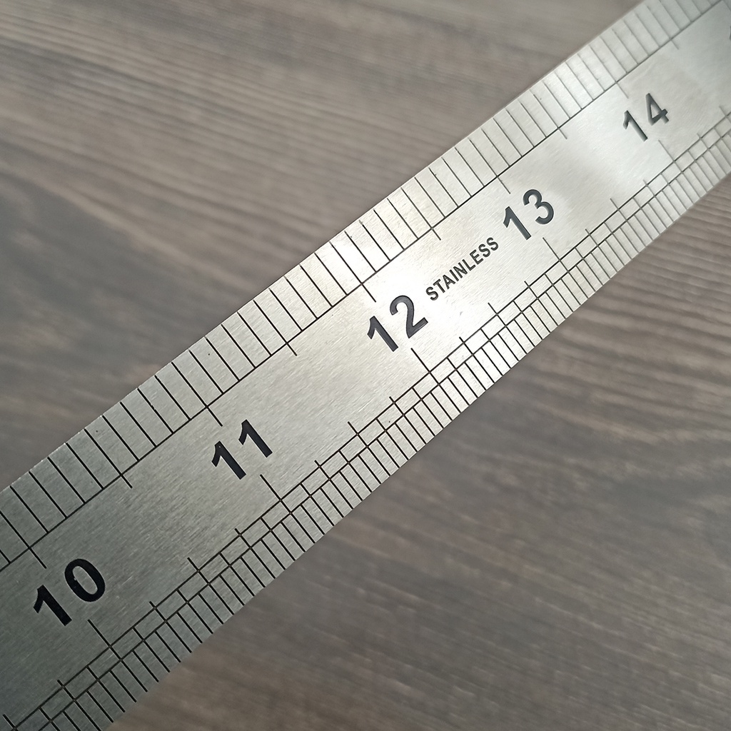 Thước lá thép hệ inch và hệ mét 50cm 20inch Berrylion 00722058