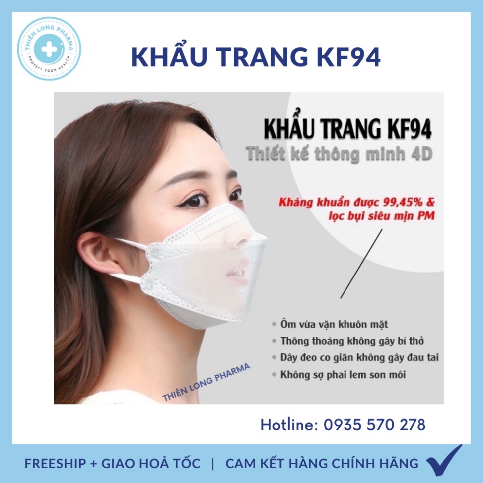 [SET 50 CÁI] Khẩu trang KF94 UNI MASK 4 lớp kháng khuẩn, kiểu dáng 4D Hàn Quốc hàng chính hãng chống bụi mịn LITICNMN