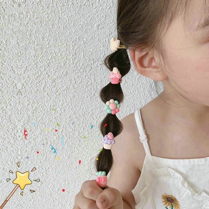 Bộ Dây Buộc Tóc Cao Su Co Giãn Dễ Thương Phong Cách Hàn Quốc Cho Bé Gái dreamdiary