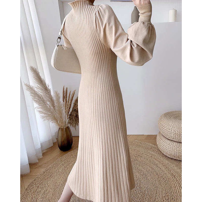 Váy len nữ dáng dài ChenHua đầm len QC đẹp VT24