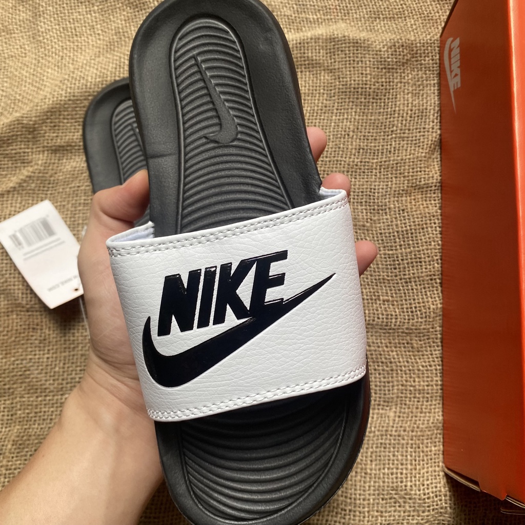 Dép nike victori one dep quai ngang nam nữ màu trắng đen hàng đẹp tặng hộp