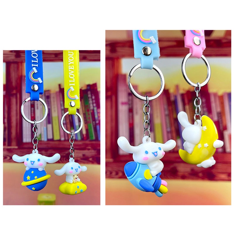 Móc Khóa Cao Su Mềm Hình Búp Bê Hoạt Hình Mới
