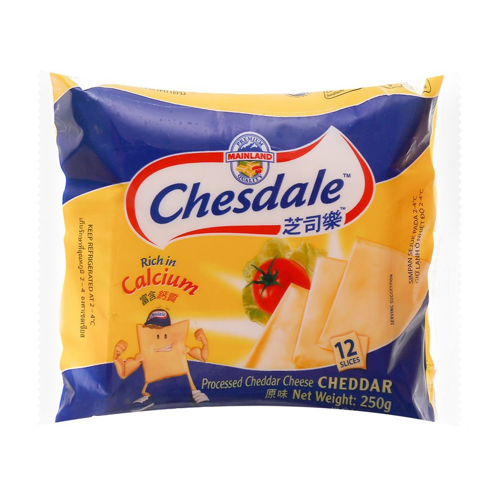 Phô mai lát Chedale 12 miếng gói 250g