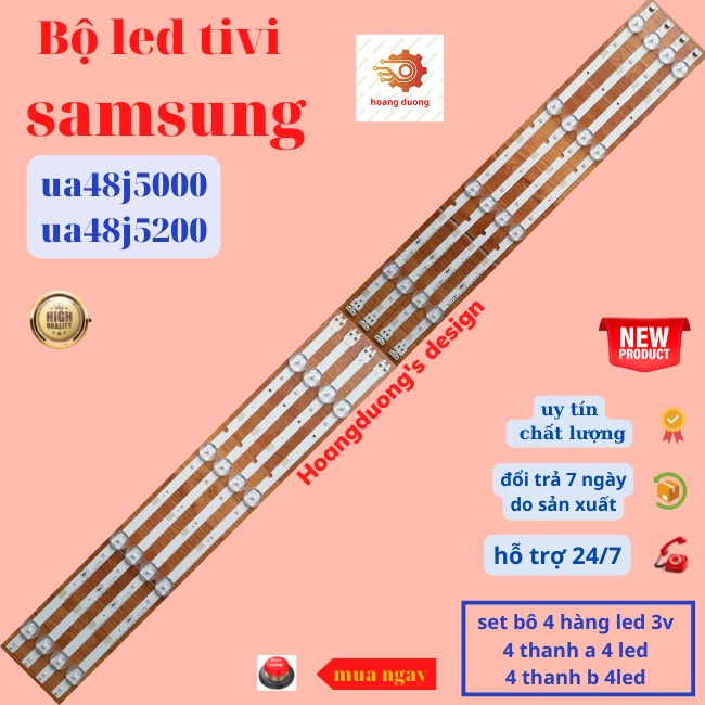 Thanh led tivi samsung ua48j5200,ua48j5000,sét bộ 8 thanh-dthoangduong