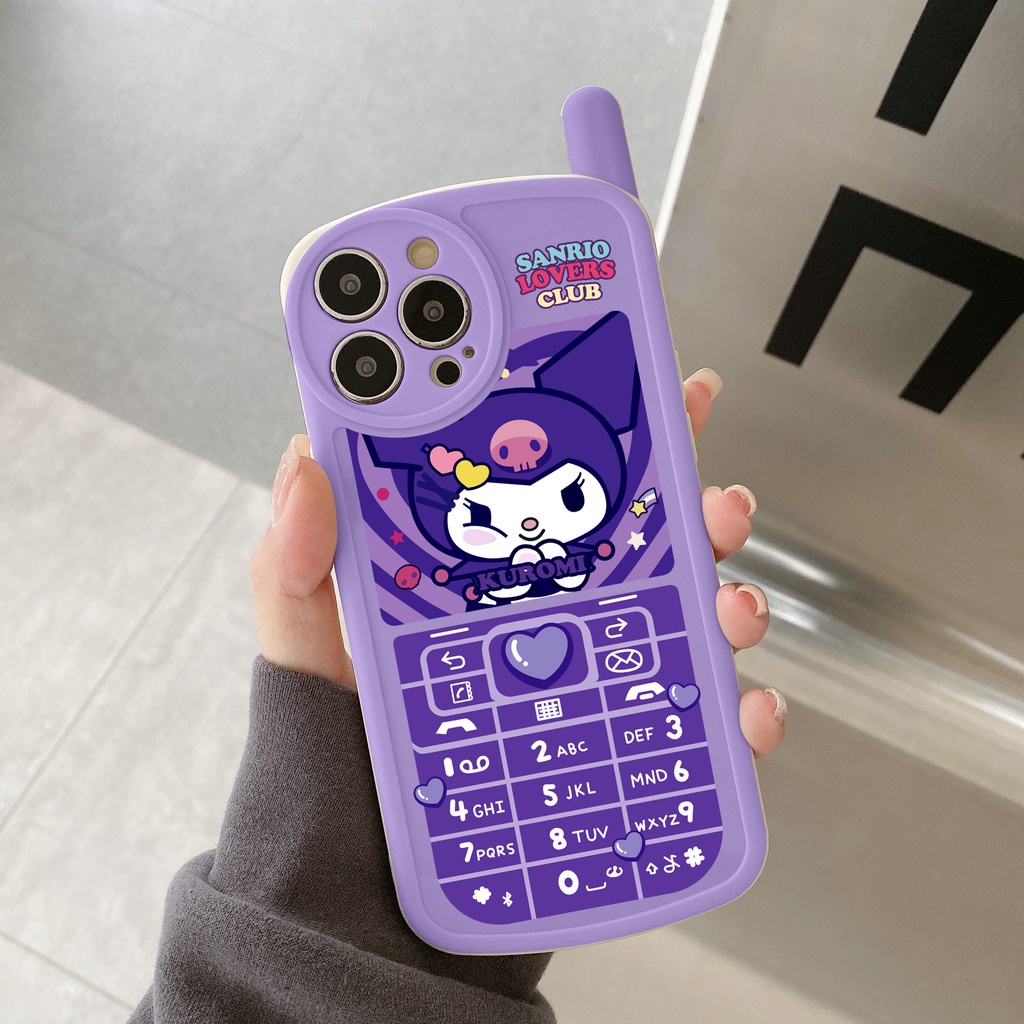 Ốp lưng iphone hình điện thoại Kuromi sanrio love đẹp 6/6splus/7/7plus/8/8plus/x/xr/xs/11/12/13/14/pro/max/plus/promax