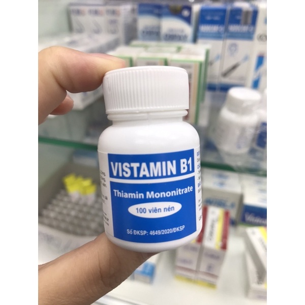 Vitamin B1 Đại Uy (lọ 100 viên nén) ăn ngủ ngon, làm đẹp, đắp mặt, tắm trắng , gội đầu kích thích mọc tóc