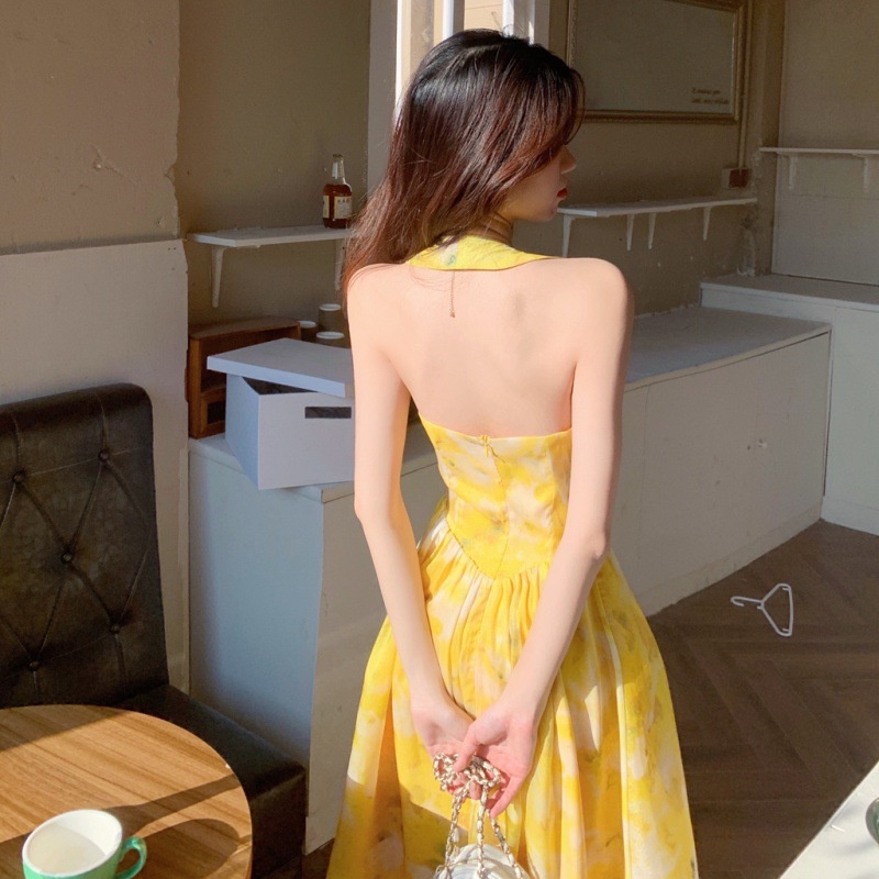 Đầm Babe eo cao mùa hè hở lưng retro Pháp cổ tích mộng mơ sang trọng size S/M/L chỉ có tại Luxieu Garden 🌸