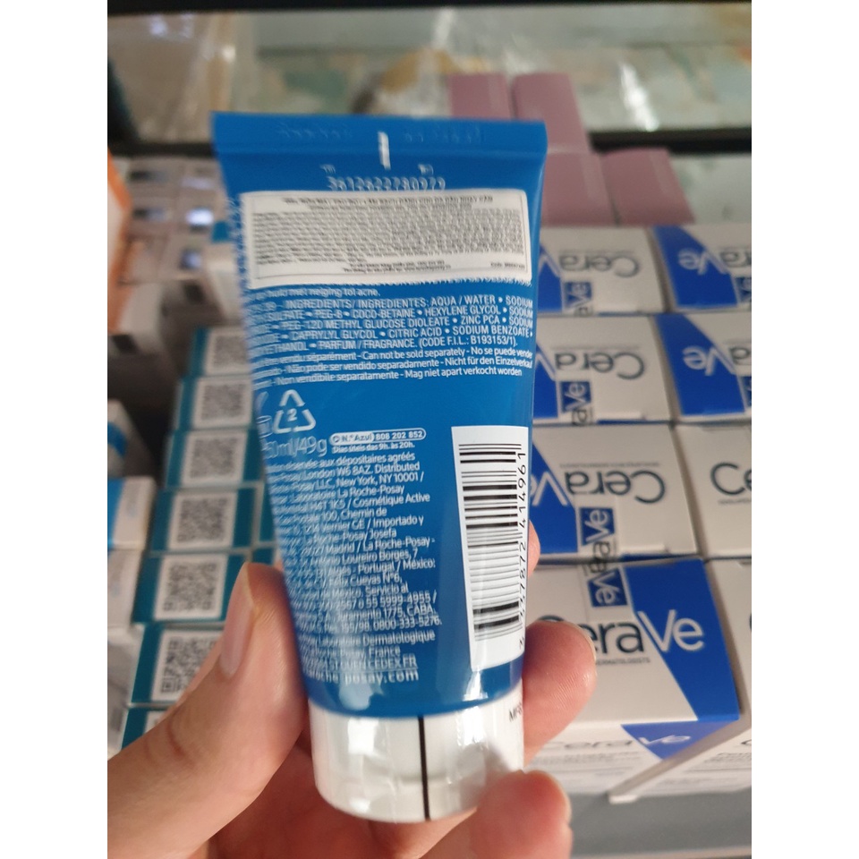 Sữa Rửa Mặt Dạng Gel Cho Da Dầu Mụn La Roche-Posay Effaclar 50ml