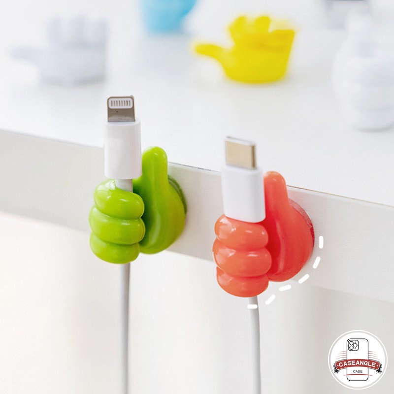Móc Treo Chìa Khóa / Dây Cáp Dữ Liệu Gắn Tường Hình Ngón Tay Cái 3D Dễ Thương