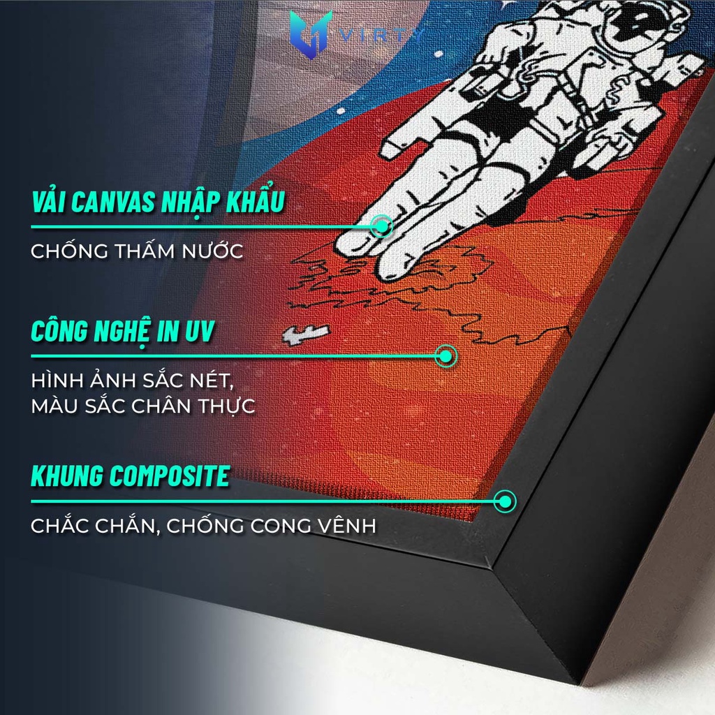 Tranh treo tường anime DRAGON BALL kèm khung composite VIRTY Tranh Canvas decor phòng ngủ, phòng làm việc ANIME