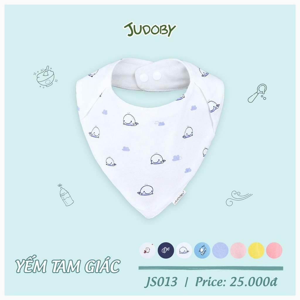 DOKMA JUDOBY Yếm tam giác cotton bé trai bé gái JS013 - 𝐒ó𝐜 𝐁𝐚𝐛𝐲 𝐌𝐎𝐌 𝐀𝐍𝐃 𝐁𝐀𝐁𝐘