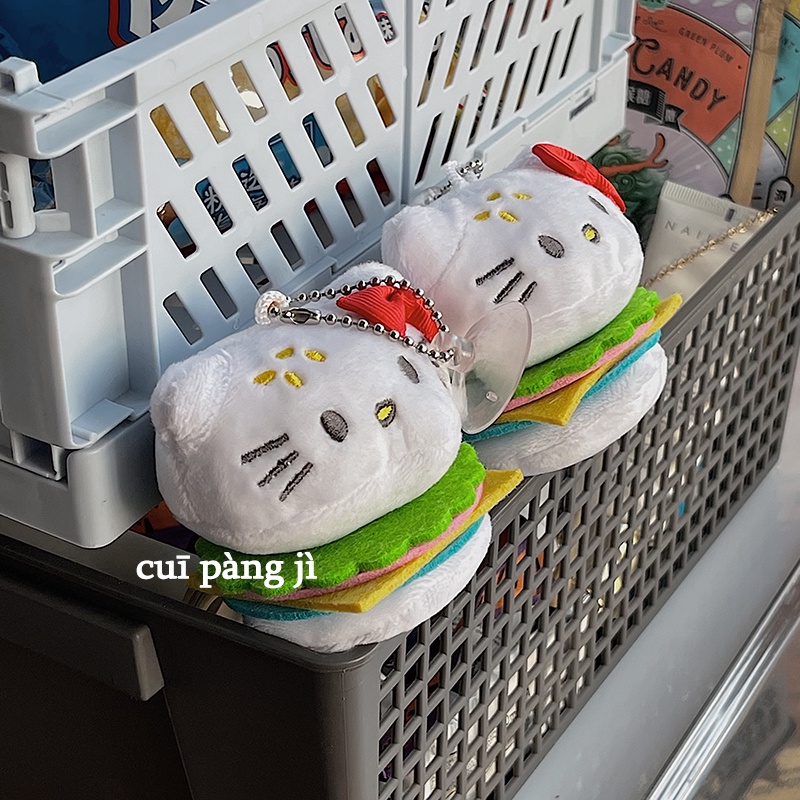 Móc Khóa Hình Chú Mèo Nhồi Bông Dễ Thương