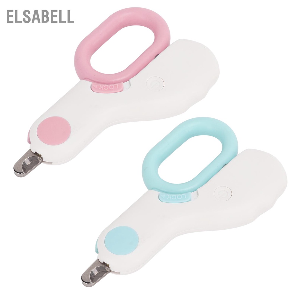 Elsabell Kéo Cắt Móng Tay Cho Thú Cưng Mini Chuyên Nghiệp An Toàn Chó Có Đèn LED Mèo Con Thỏ