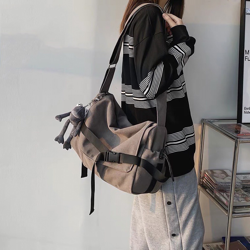 Túi tote đeo chéo nam nữ vải canvas phong cách ulzzang unisex giá rẻ đi học đi chơi CV108