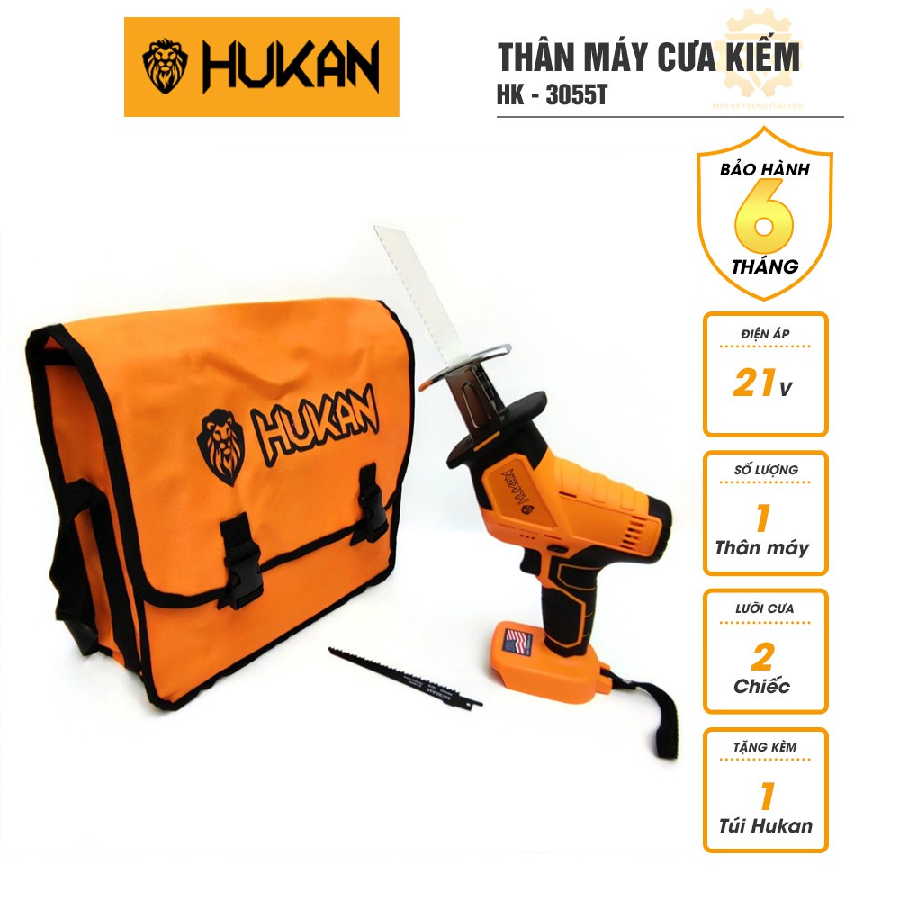 Máy cưa kiếm HUKAN 3055T sử dụng chân pin phổ thông 4cm TẶNG LƯỠI CƯA