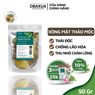 Thảo dược xông mặt thảo mộc thải độc Obaxua 100% thiên nhiên -  Se khít lỗ chân lông, sáng da, giảm mụn, thanh lọc da