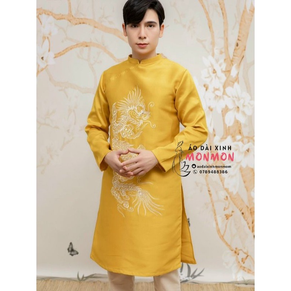 Áo dài đôi nam nữ TÌNH NHÂN áo dài đôi cách tân nam nữ, áo dài cách tân nam nữ, áo dài tết màu đỏ áo dài cặp áo dài cưới