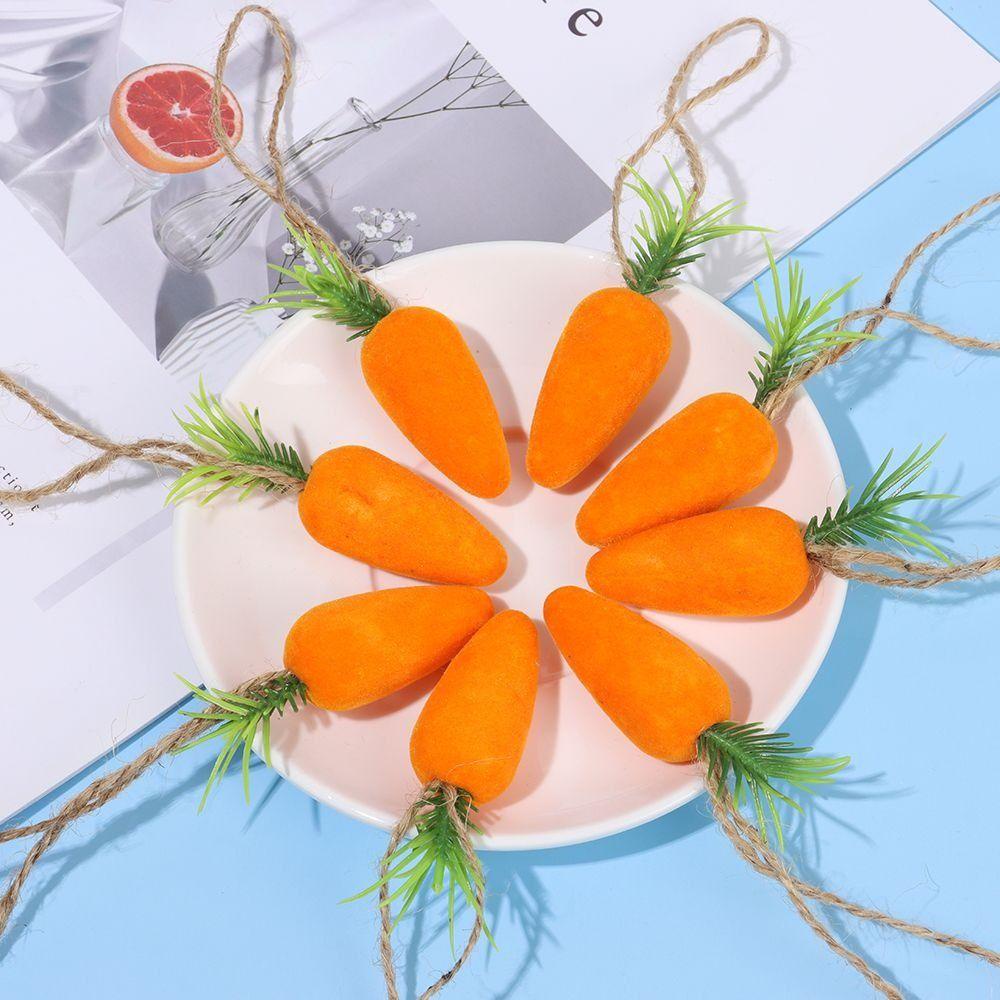 Set 10 Phụ Kiện Treo Trang Trí Tiệc Hình Củ Cà Rốt Bằng Xốp Dễ Thương