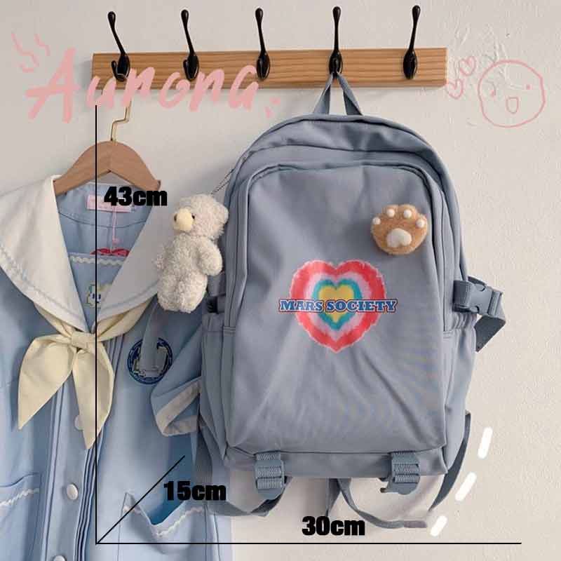 Ba Lô Đi Học Mềm Mại Kiểu Nhật Bản Đơn Giản Dễ Thương Cho Nữ