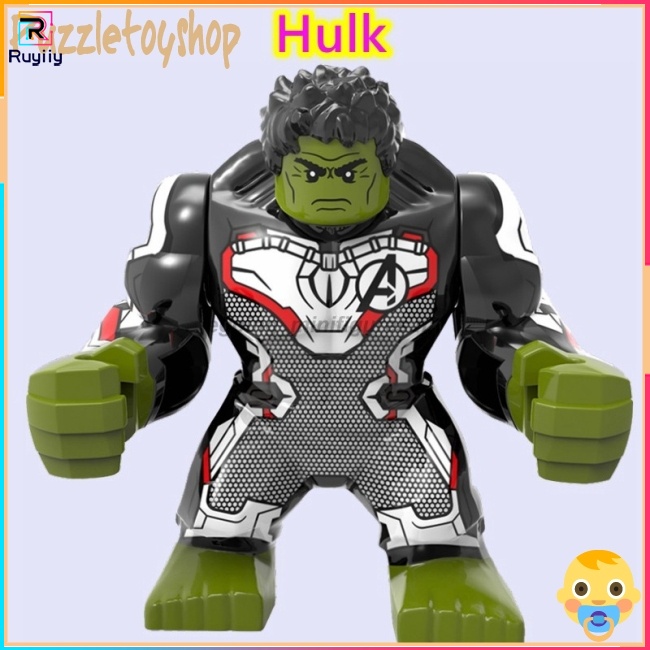 Mô Hình Lắp Ráp Nhân Vật Siêu Anh Hùng Marvel Hulk Thor Iron Man Thanos RU3