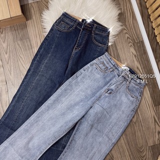 Quần jean loe nhẹ xẻ lưng cao!