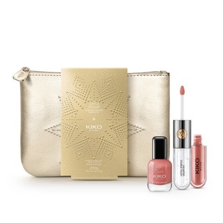 Set son 2 đầu 103 kiko - son siêu lì A HOLIDAY FABLE - Combo 3 món:  1 son + 1 sơn móng tay + ví kiko  - kiko milano