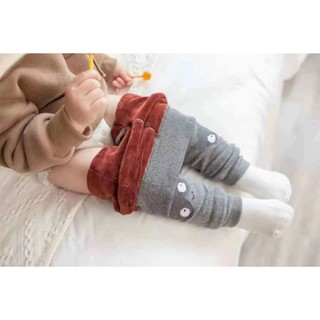 Quần len leggings lót lông nhung hình thú cho trẻ em