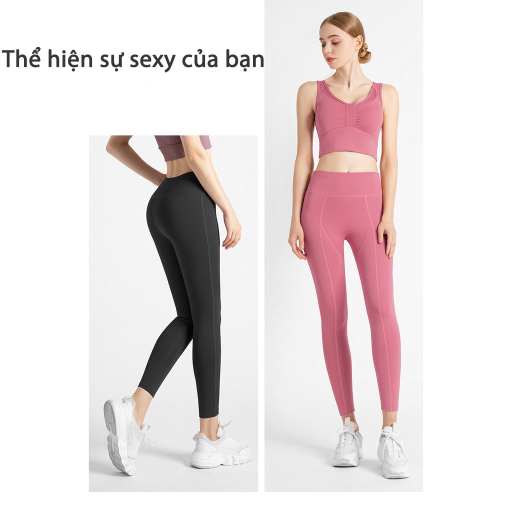 Bộ Đồ Tập Yoga Lưng Cao Dáng Ôm Đính Nơ Phong Cách Mới