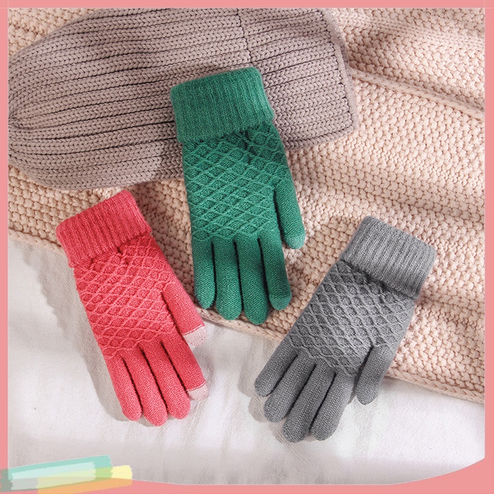 Đôi Găng Tay Len Ấm Áp Thời Trang Dành Cho Nữ